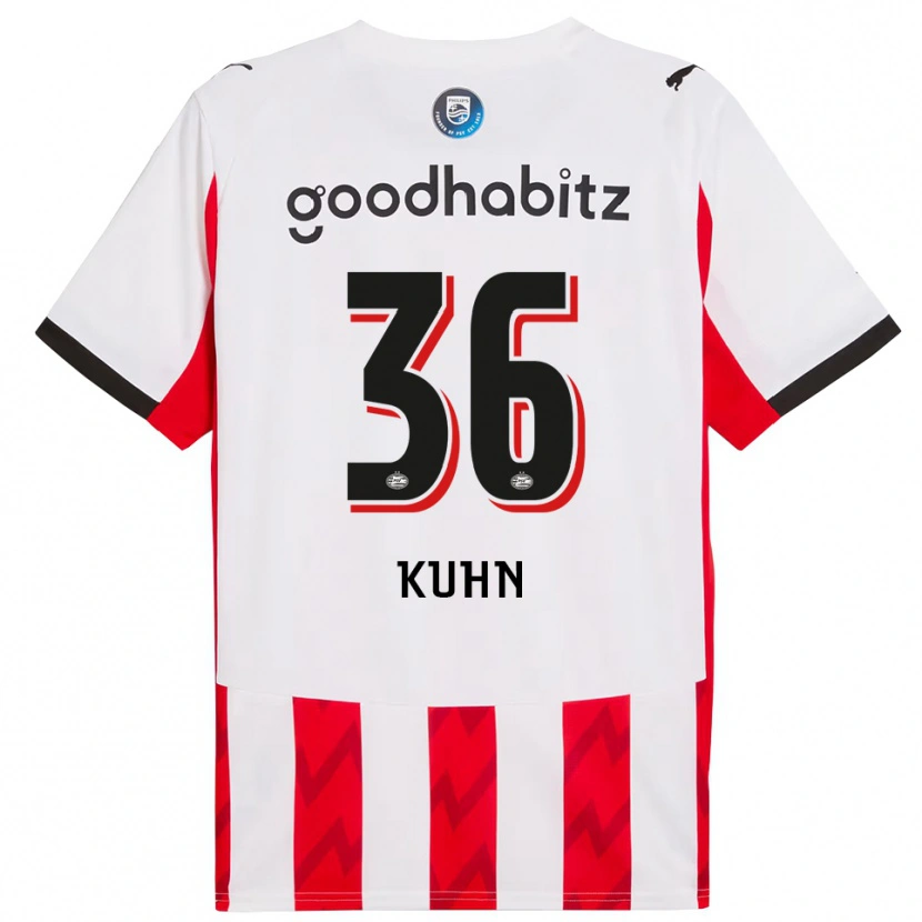 Danxen Dzieci Wessel Kuhn #36 Czerwono-Biały Domowa Koszulka 2025/26 Koszulki Klubowe