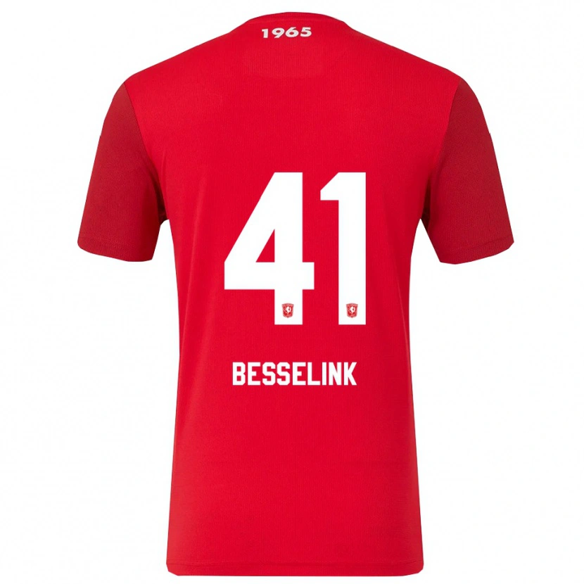 Danxen Dzieci Gijs Besselink #41 Czerwono-Biały Domowa Koszulka 2025/26 Koszulki Klubowe