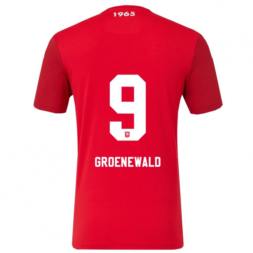 Danxen Dzieci Nigel Groenewald #9 Czerwono-Biały Domowa Koszulka 2025/26 Koszulki Klubowe