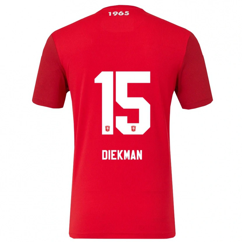 Danxen Dzieci Jill Diekman #15 Czerwono-Biały Domowa Koszulka 2025/26 Koszulki Klubowe