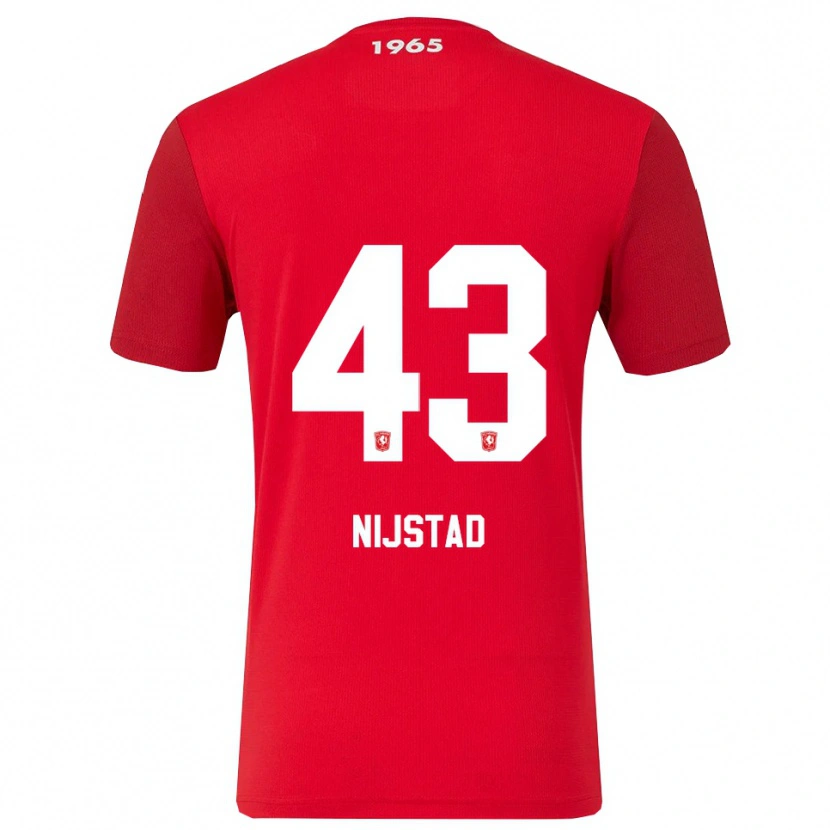 Danxen Dzieci Ruud Nijstad #43 Czerwono-Biały Domowa Koszulka 2025/26 Koszulki Klubowe