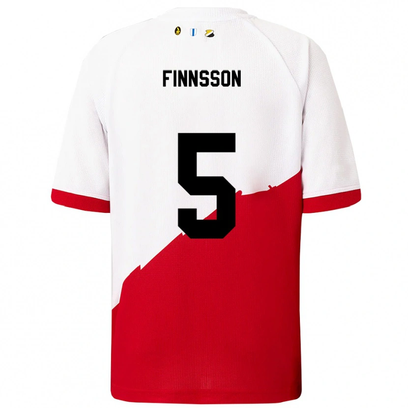 Danxen Dzieci Kolbeinn Finnsson #5 Biało-Czerwony Domowa Koszulka 2025/26 Koszulki Klubowe