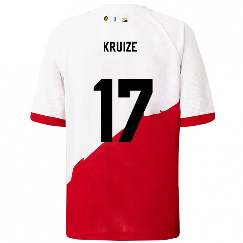 Danxen Dzieci Elisha Kruize #17 Biało-Czerwony Domowa Koszulka 2025/26 Koszulki Klubowe