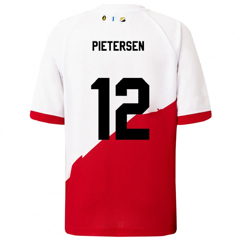 Danxen Dzieci Stan Pietersen #12 Biało-Czerwony Domowa Koszulka 2025/26 Koszulki Klubowe