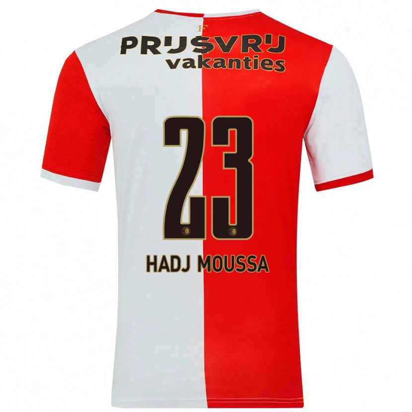Danxen Dzieci Anis Hadj Moussa #23 Czerwono-Biały Domowa Koszulka 2025/26 Koszulki Klubowe
