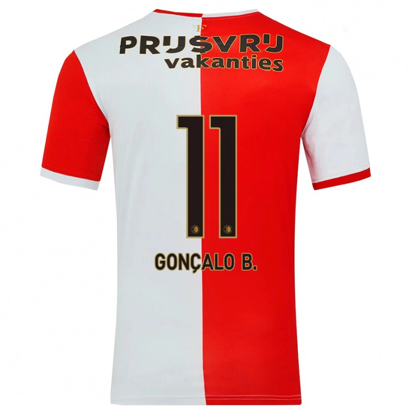 Danxen Dzieci Gonçalo Borges #11 Czerwono-Biały Domowa Koszulka 2025/26 Koszulki Klubowe