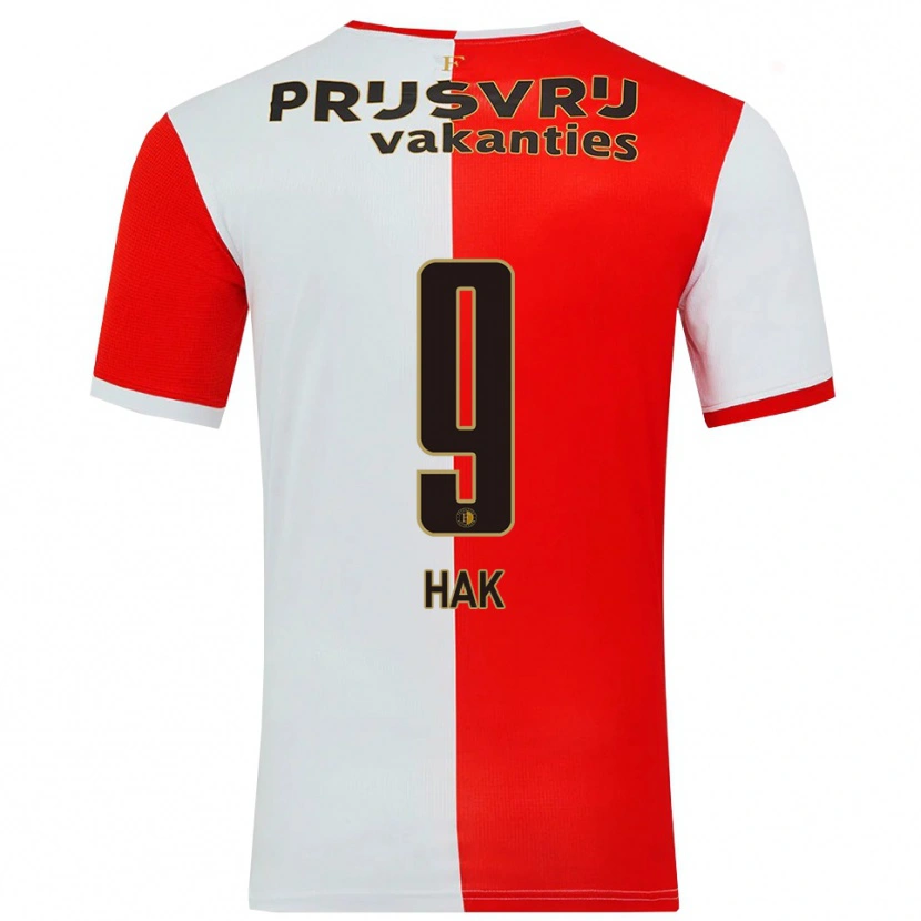 Danxen Dzieci Xavi Hak #9 Czerwono-Biały Domowa Koszulka 2025/26 Koszulki Klubowe
