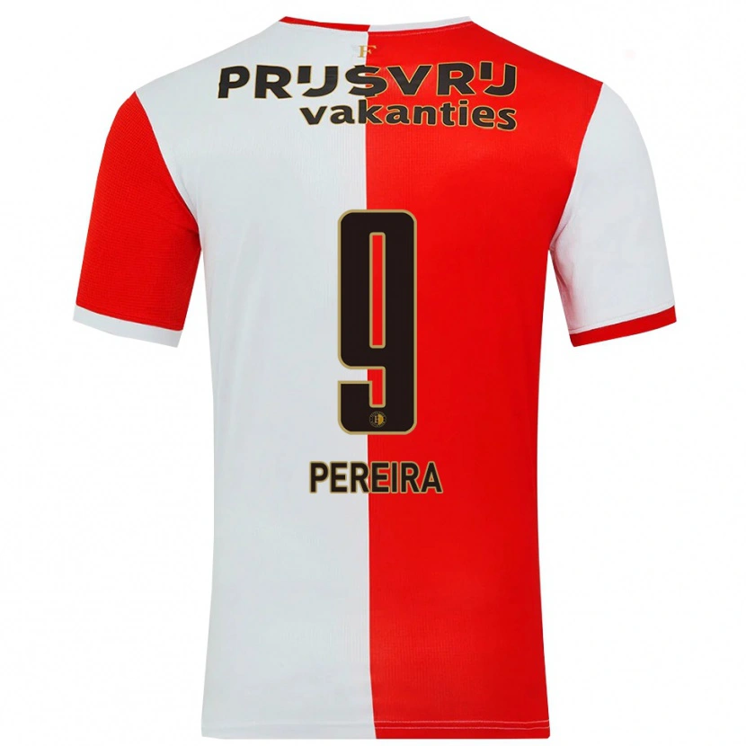 Danxen Dzieci Danilo Pereira #9 Czerwono-Biały Domowa Koszulka 2025/26 Koszulki Klubowe