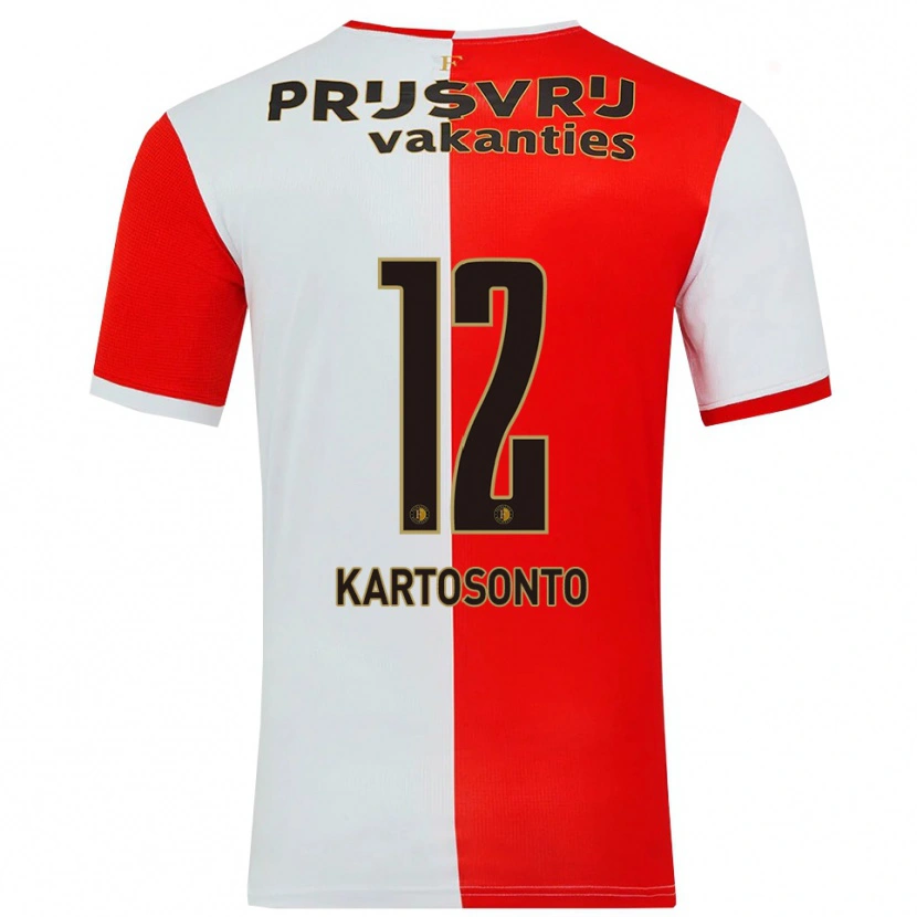 Danxen Dzieci Sirano Kartosonto #12 Czerwono-Biały Domowa Koszulka 2025/26 Koszulki Klubowe
