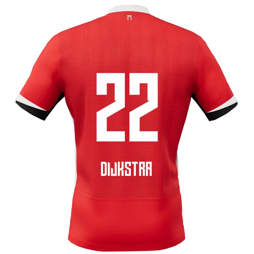 Danxen Dzieci Elijah Dijkstra #22 Czerwono-Biały Domowa Koszulka 2025/26 Koszulki Klubowe