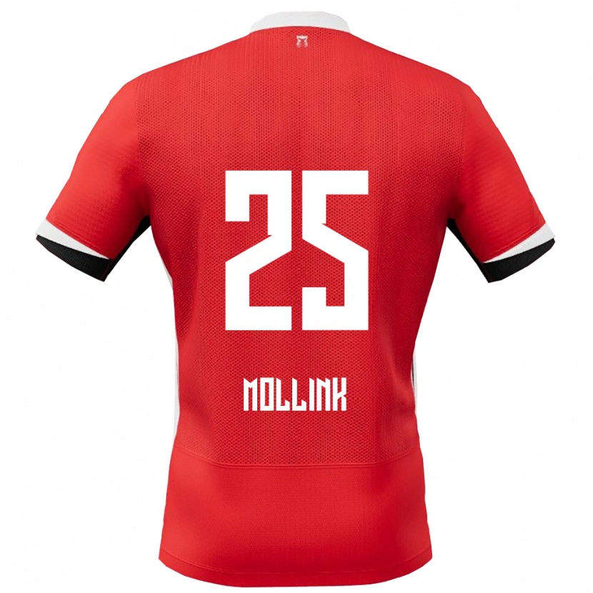 Danxen Dzieci Yaël Mollink #25 Czerwono-Biały Domowa Koszulka 2025/26 Koszulki Klubowe