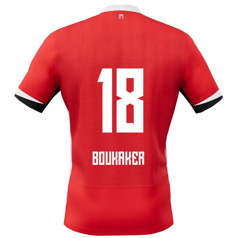 Danxen Dzieci Romaissa Boukaker #18 Czerwono-Biały Domowa Koszulka 2025/26 Koszulki Klubowe