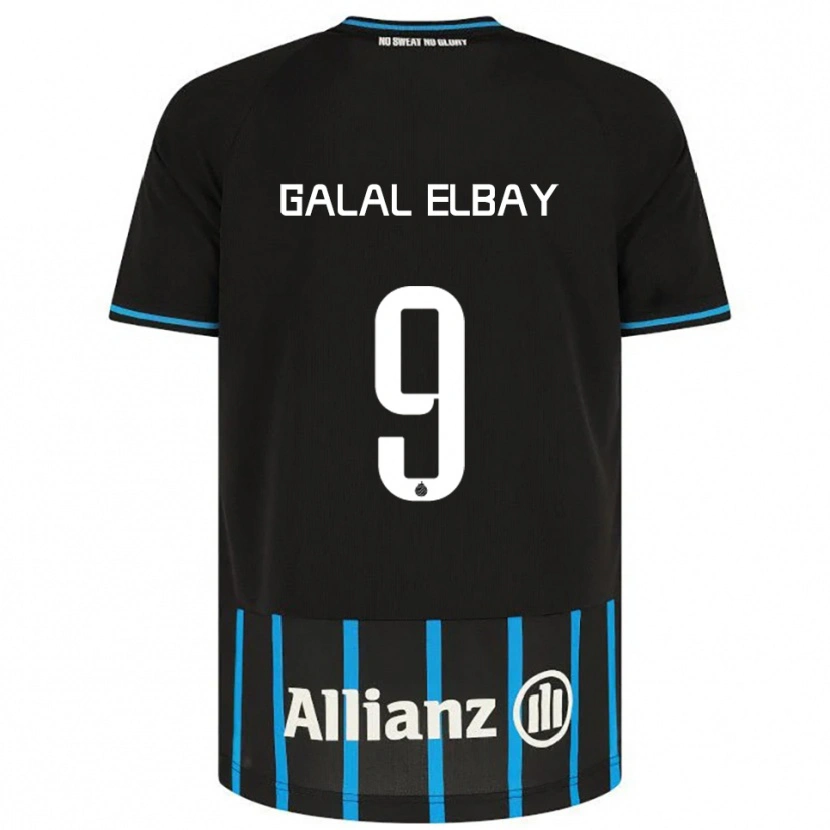 Danxen Dzieci Mohamed Galal Elbay #9 Czarno-Niebieski Domowa Koszulka 2025/26 Koszulki Klubowe