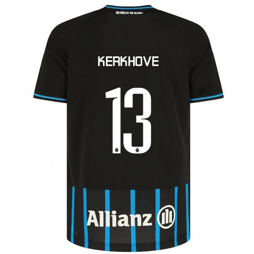 Danxen Dzieci Angel Kerkhove #13 Czarno-Niebieski Domowa Koszulka 2025/26 Koszulki Klubowe
