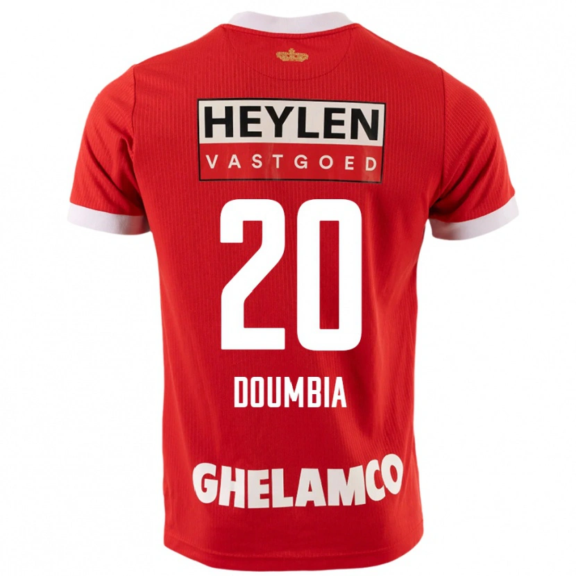 Danxen Dzieci Mahamadou Doumbia #20 Czerwono-Biały Domowa Koszulka 2025/26 Koszulki Klubowe
