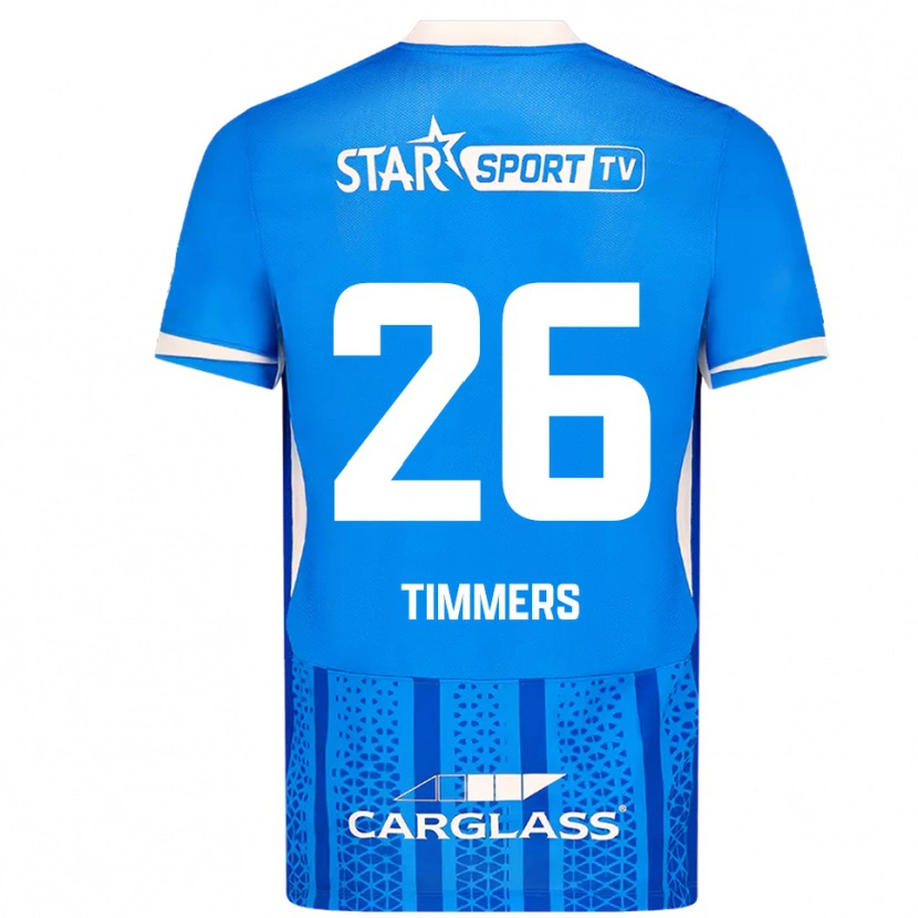 Danxen Dzieci Sebastiaan Timmers #26 Niebiesko-Biały Domowa Koszulka 2025/26 Koszulki Klubowe