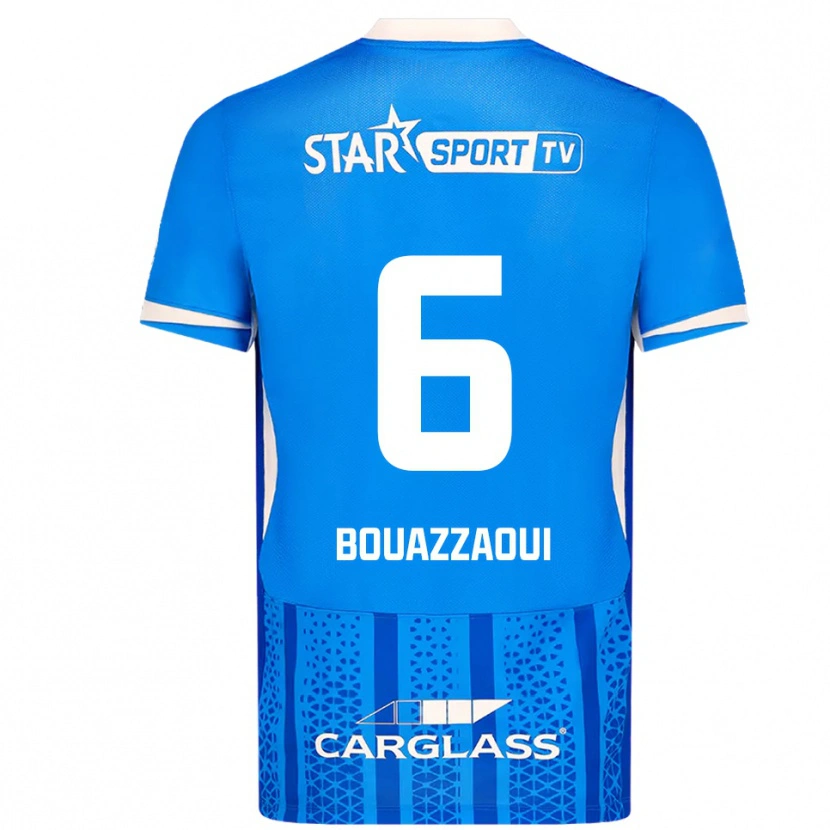 Danxen Dzieci Ilyas Bouazzaoui #6 Niebiesko-Biały Domowa Koszulka 2025/26 Koszulki Klubowe