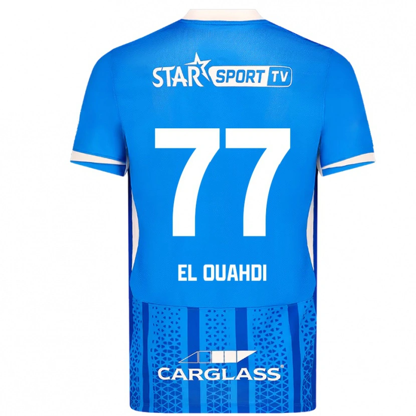 Danxen Dzieci Zakaria El Ouahdi #77 Niebiesko-Biały Domowa Koszulka 2025/26 Koszulki Klubowe