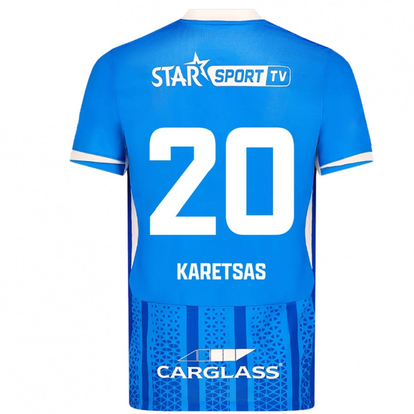 Danxen Dzieci Konstantinos Karetsas #20 Niebiesko-Biały Domowa Koszulka 2025/26 Koszulki Klubowe