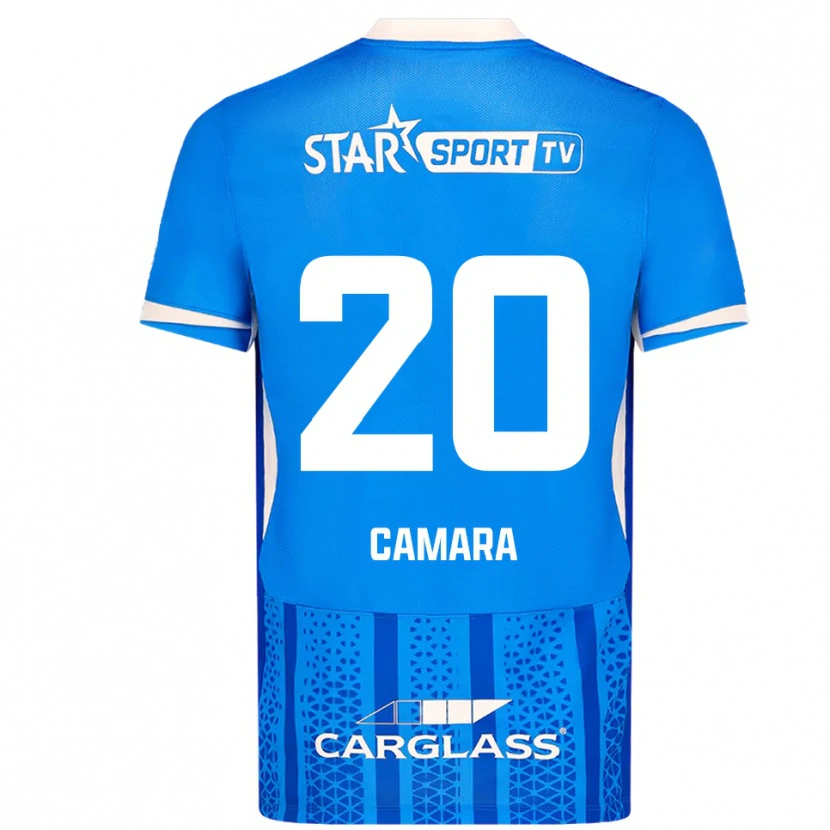 Danxen Dzieci Ali Camara #20 Niebiesko-Biały Domowa Koszulka 2025/26 Koszulki Klubowe