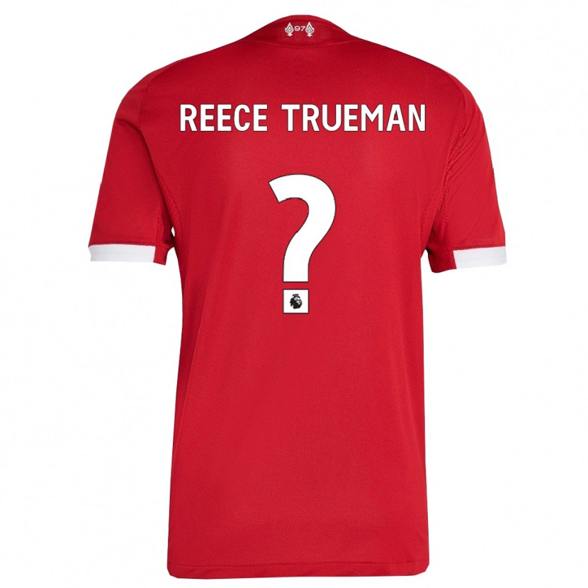 Danxen Dzieci Reece Trueman #0 Czerwono-Biały Domowa Koszulka 2025/26 Koszulki Klubowe