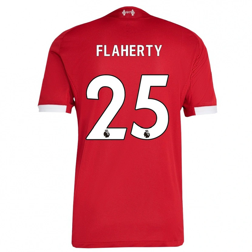 Danxen Dzieci Gilly Flaherty #25 Czerwono-Biały Domowa Koszulka 2025/26 Koszulki Klubowe