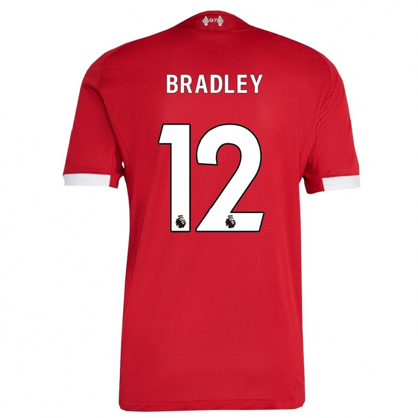 Danxen Dzieci Conor Bradley #12 Czerwono-Biały Domowa Koszulka 2025/26 Koszulki Klubowe