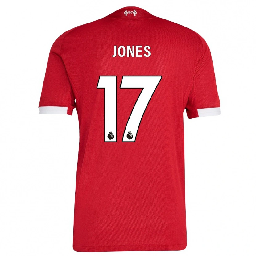 Danxen Dzieci Curtis Jones #17 Czerwono-Biały Domowa Koszulka 2025/26 Koszulki Klubowe