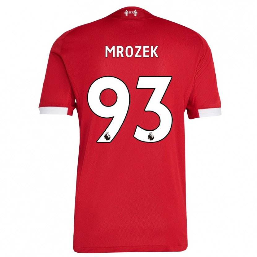 Danxen Dzieci Fabian Mrozek #93 Czerwono-Biały Domowa Koszulka 2025/26 Koszulki Klubowe