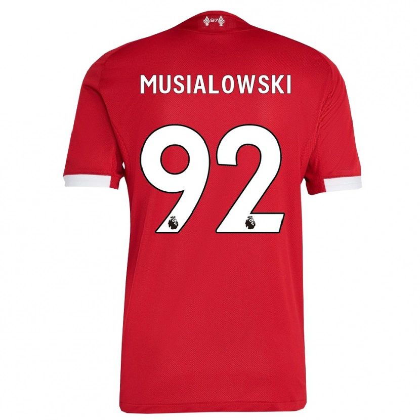 Danxen Dzieci Mateusz Musialowski #92 Czerwono-Biały Domowa Koszulka 2025/26 Koszulki Klubowe