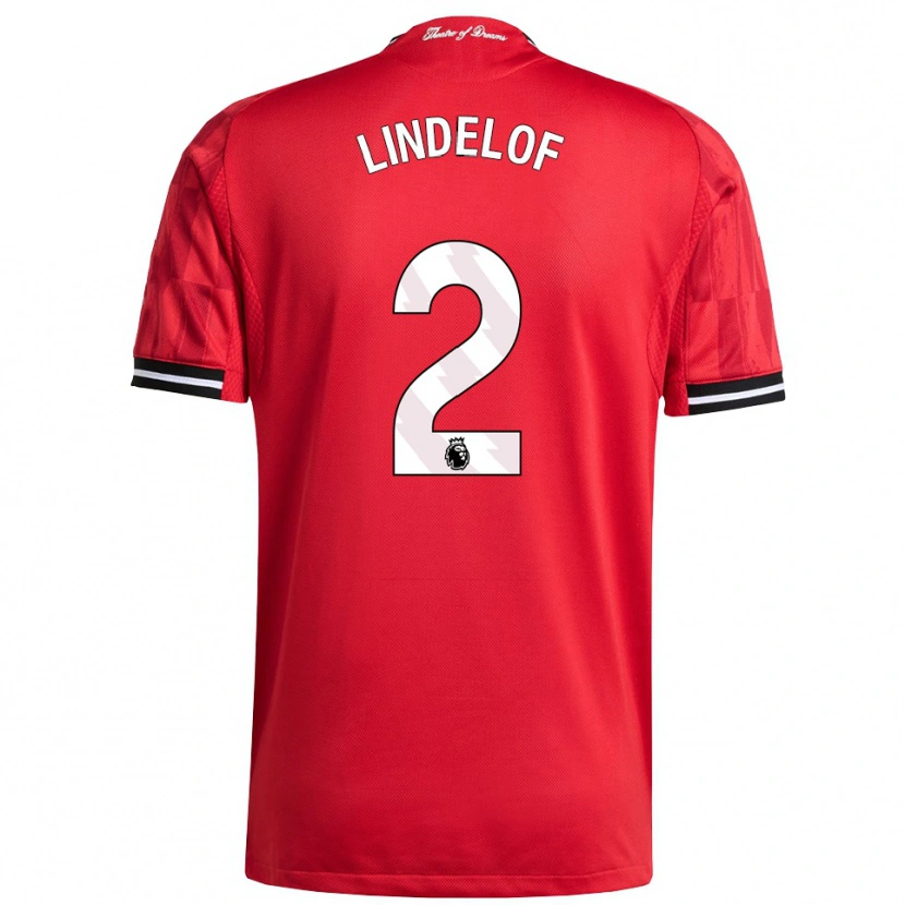 Danxen Dzieci Victor Lindelof #2 Czerwono-Czarno-Biały Domowa Koszulka 2025/26 Koszulki Klubowe