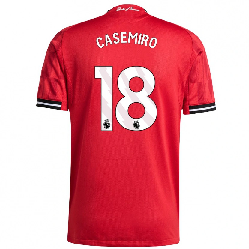 Danxen Dzieci Casemiro #18 Czerwono-Czarno-Biały Domowa Koszulka 2025/26 Koszulki Klubowe
