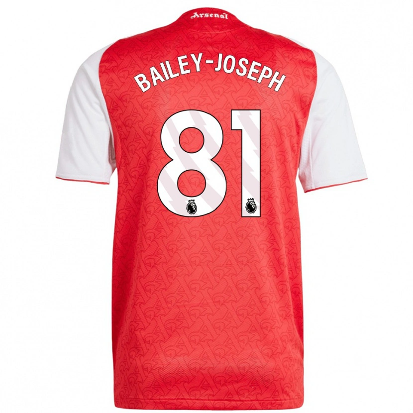 Danxen Dzieci Brando Bailey-Joseph #81 Czerwono-Biały Domowa Koszulka 2025/26 Koszulki Klubowe