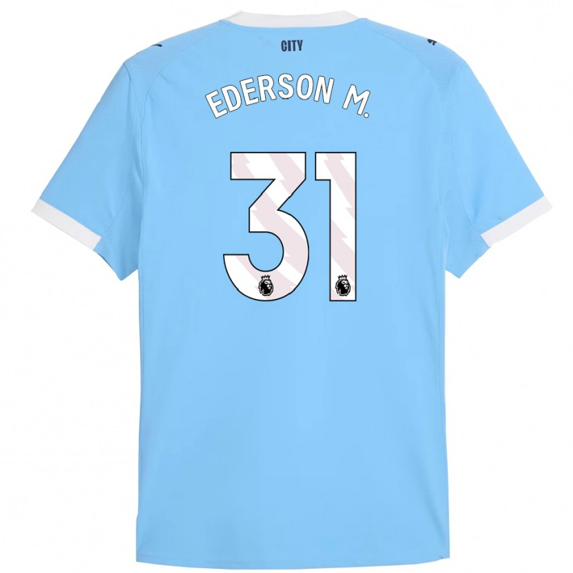 Danxen Dzieci Ederson #31 Błękitno-Biały Domowa Koszulka 2025/26 Koszulki Klubowe