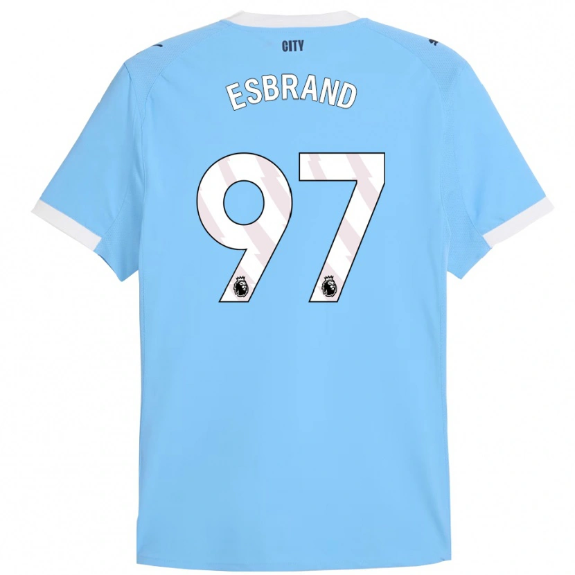 Danxen Dzieci Josh Wilson-Esbrand #97 Błękitno-Biały Domowa Koszulka 2025/26 Koszulki Klubowe