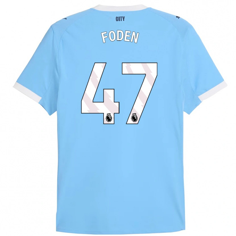 Danxen Dzieci Phil Foden #47 Błękitno-Biały Domowa Koszulka 2025/26 Koszulki Klubowe