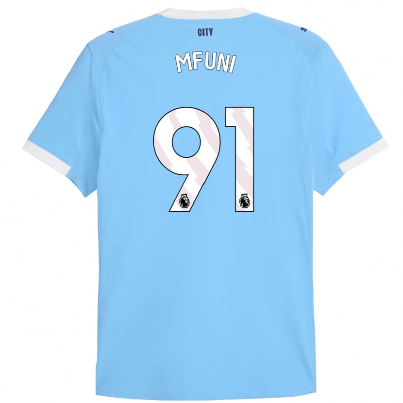 Danxen Dzieci Stephen Mfuni #91 Błękitno-Biały Domowa Koszulka 2025/26 Koszulki Klubowe