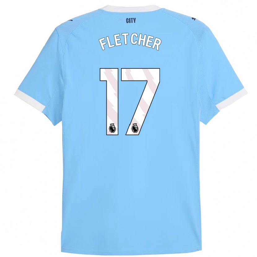 Danxen Dzieci Luca Fletcher #17 Błękitno-Biały Domowa Koszulka 2025/26 Koszulki Klubowe