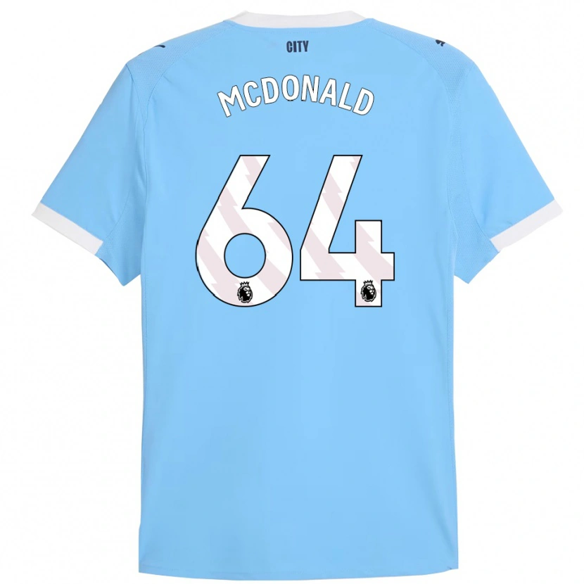 Danxen Dzieci Rowan Mcdonald #64 Błękitno-Biały Domowa Koszulka 2025/26 Koszulki Klubowe