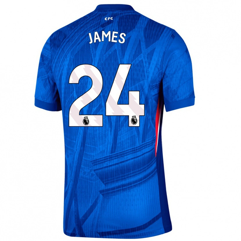 Danxen Dzieci Reece James #24 Niebiesko-Biały Domowa Koszulka 2025/26 Koszulki Klubowe