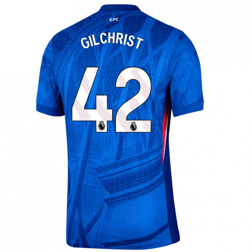 Danxen Dzieci Alfie Gilchrist #42 Niebiesko-Biały Domowa Koszulka 2025/26 Koszulki Klubowe