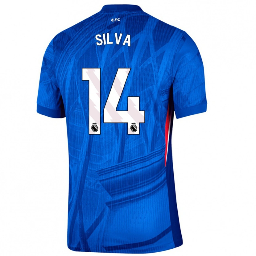 Danxen Dzieci Isago Silva #14 Niebiesko-Biały Domowa Koszulka 2025/26 Koszulki Klubowe