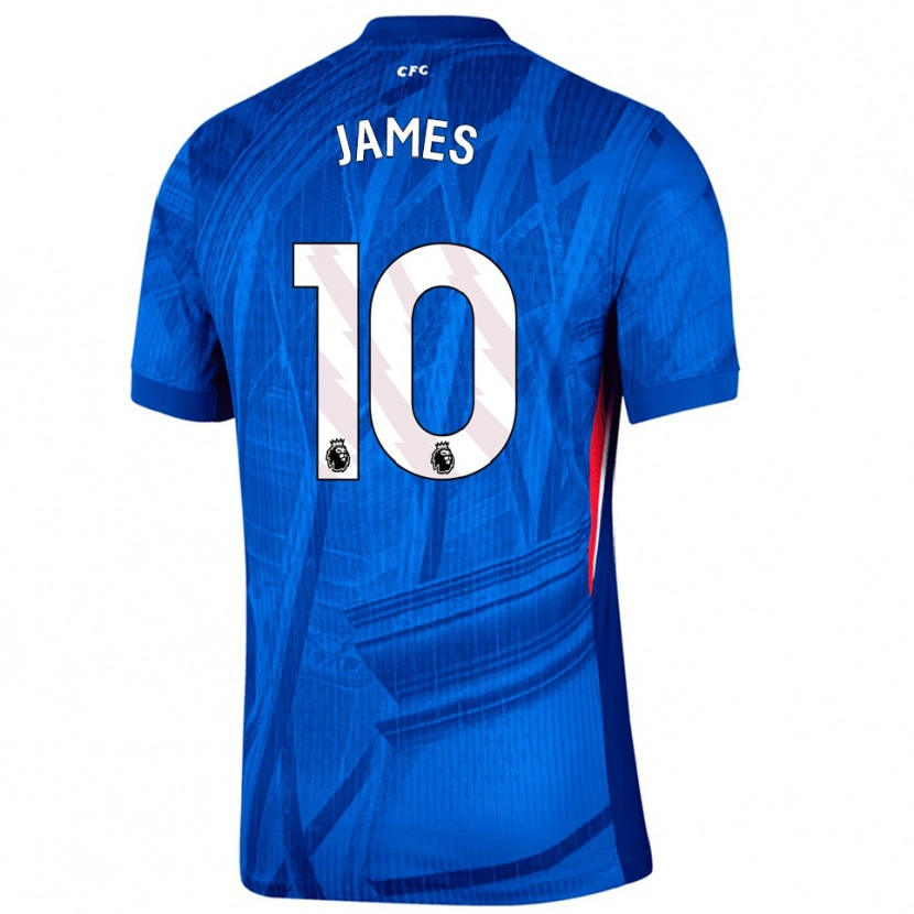 Danxen Dzieci Lauren James #10 Niebiesko-Biały Domowa Koszulka 2025/26 Koszulki Klubowe
