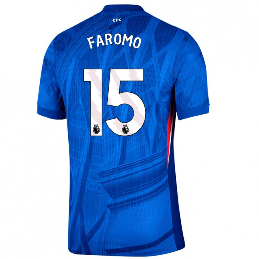 Danxen Dzieci Trey Faromo #15 Niebiesko-Biały Domowa Koszulka 2025/26 Koszulki Klubowe