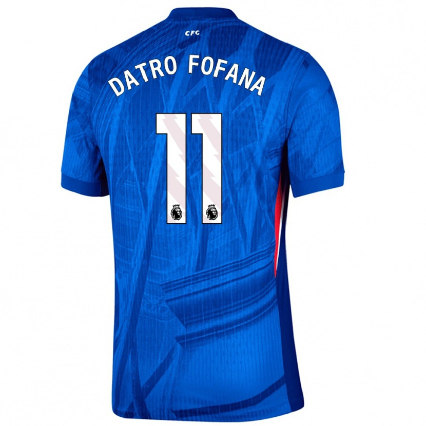 Danxen Dzieci David Datro Fofana #11 Niebiesko-Biały Domowa Koszulka 2025/26 Koszulki Klubowe