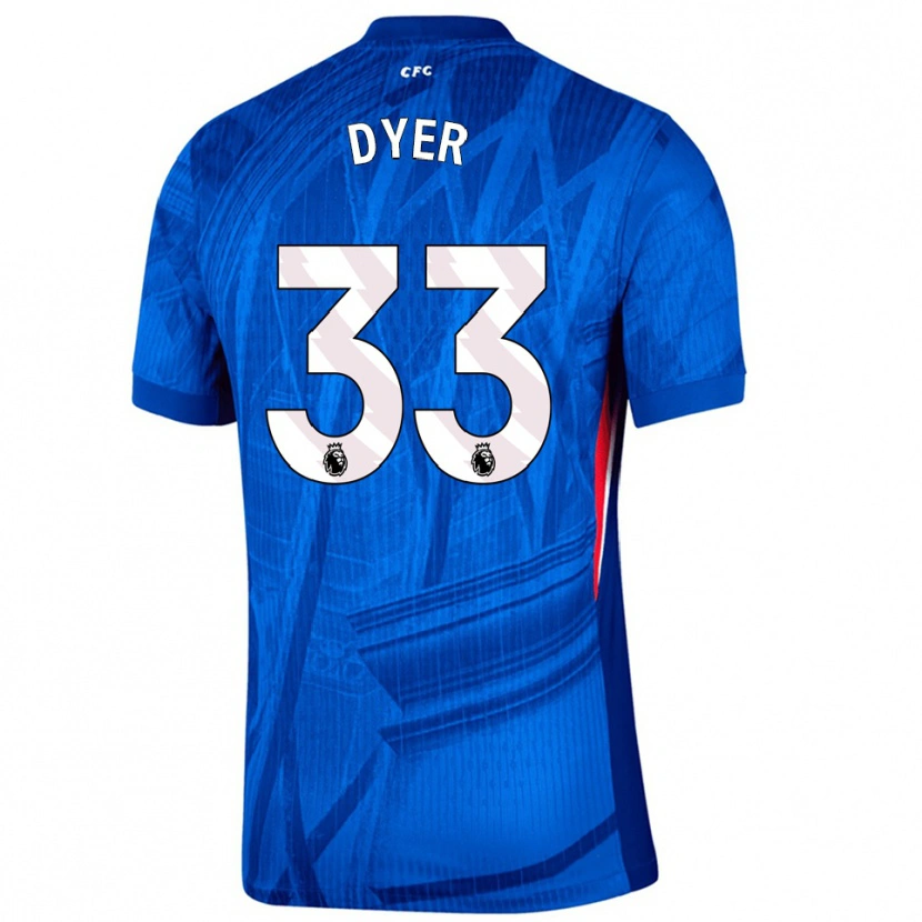 Danxen Dzieci Kiano Dyer #33 Niebiesko-Biały Domowa Koszulka 2025/26 Koszulki Klubowe