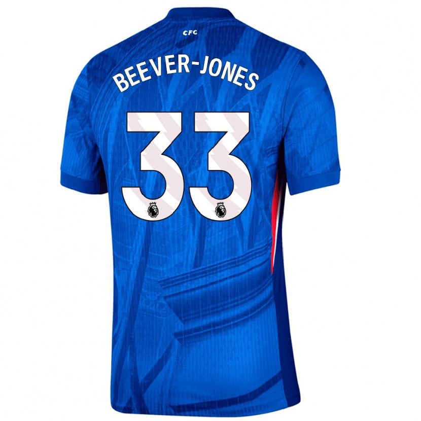 Danxen Dzieci Aggie Beever-Jones #33 Niebiesko-Biały Domowa Koszulka 2025/26 Koszulki Klubowe
