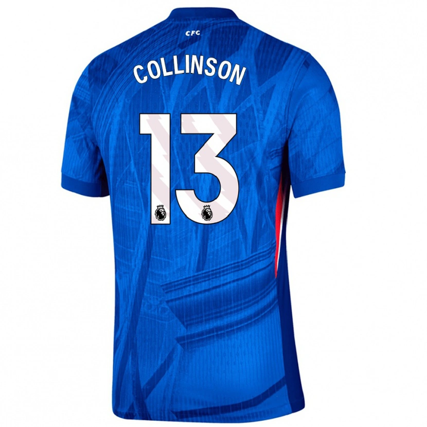 Danxen Dzieci Isaac Collinson #13 Niebiesko-Biały Domowa Koszulka 2025/26 Koszulki Klubowe