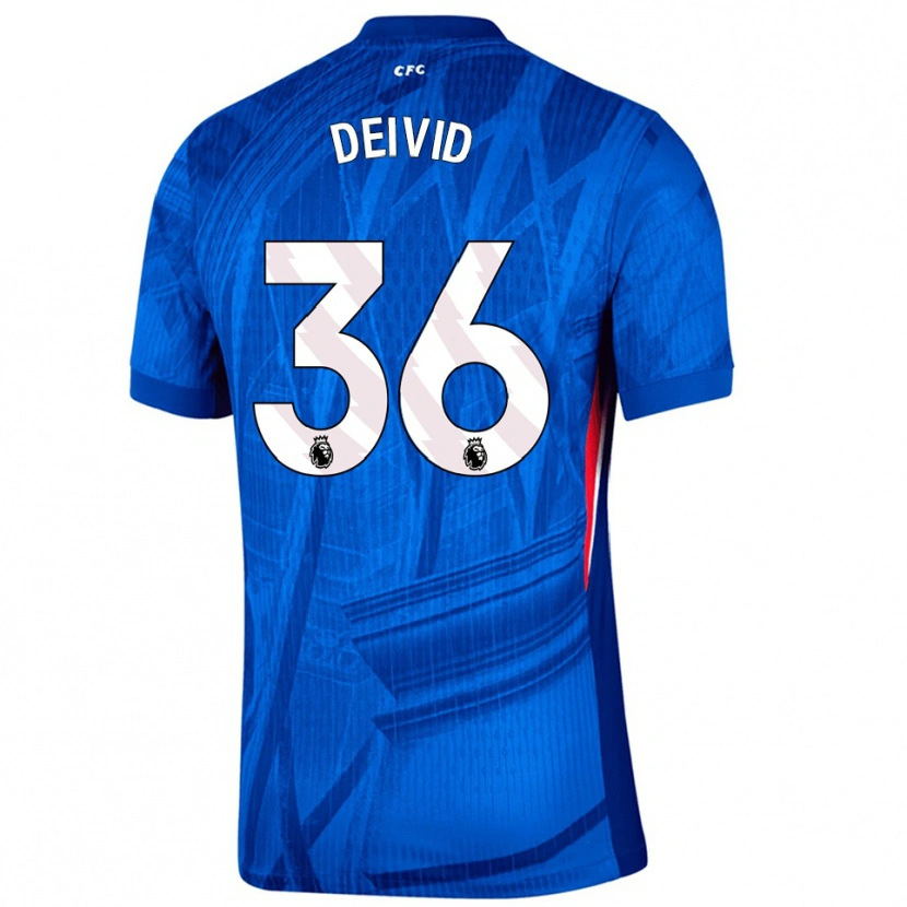 Danxen Dzieci Deivid Washington #36 Niebiesko-Biały Domowa Koszulka 2025/26 Koszulki Klubowe