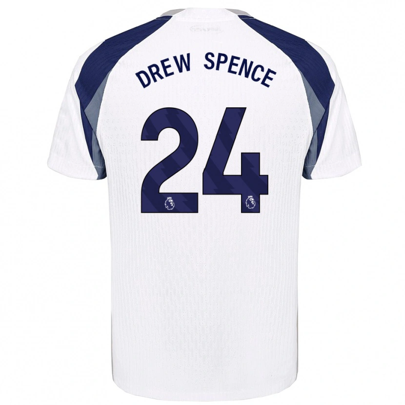 Danxen Dzieci Drew Spence #24 Biało-Granatowy Domowa Koszulka 2025/26 Koszulki Klubowe